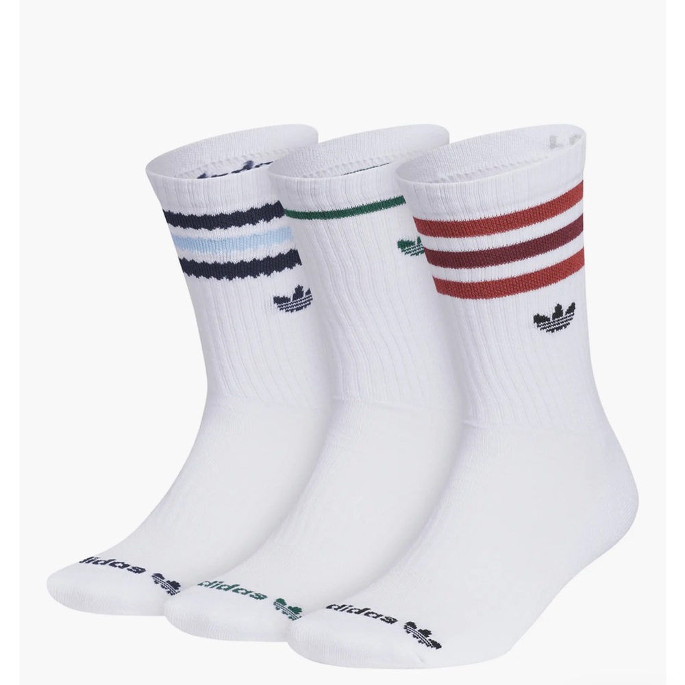 Assorted 3-Pack Roller Crew Socks